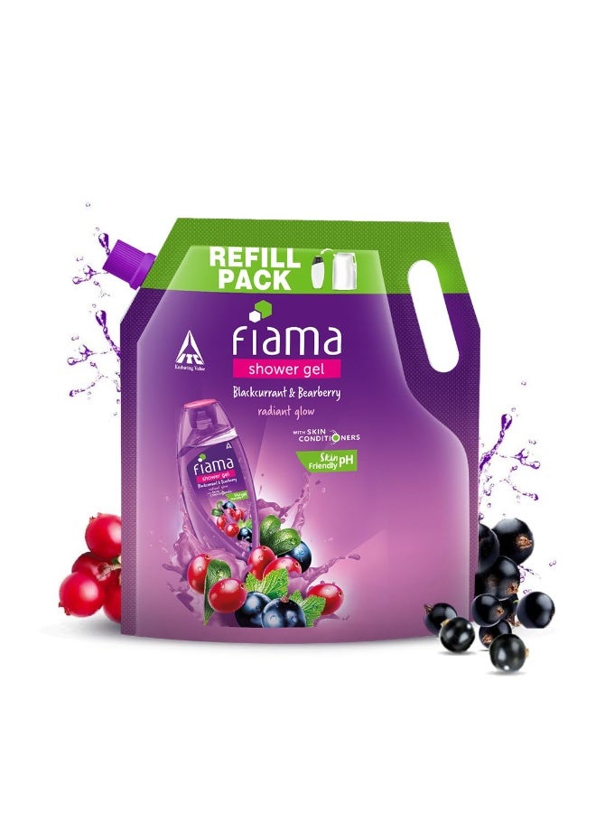 فياما جل استحمام فياما للجسم برائحة الكشمش الأسود وعنب الدب، عبوة إعادة تعبئة اقتصادية سعة 1.4 لتر، مناسب للنساء والرجال، مع مرطبات للبشرة لإشراقة متألقة، ودرجة حموضة لطيفة على البشرة. - Image 3